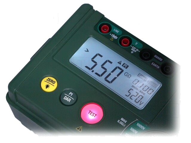 Meter: isolatieweerstand; LCD; (2000); VAC: 30÷600V; 0÷5,5GΩ