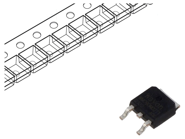 Transistor: N-MOSFET; unipolair; TO252