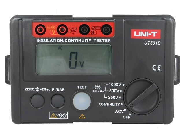 Meter: isolatieweerstand; LCD; (2000); VAC: 30÷600V; ±(2%+3digit)