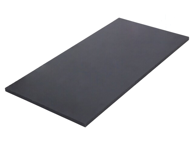 Vel; Afm: 300x600mm; Thk: 10mm; zwart; Productieproces: gegoten