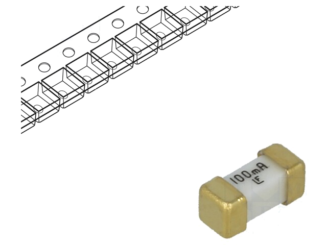Zekering: smeltveiligheid; super snel; 100mA; 125VAC; 125V; 125VDC