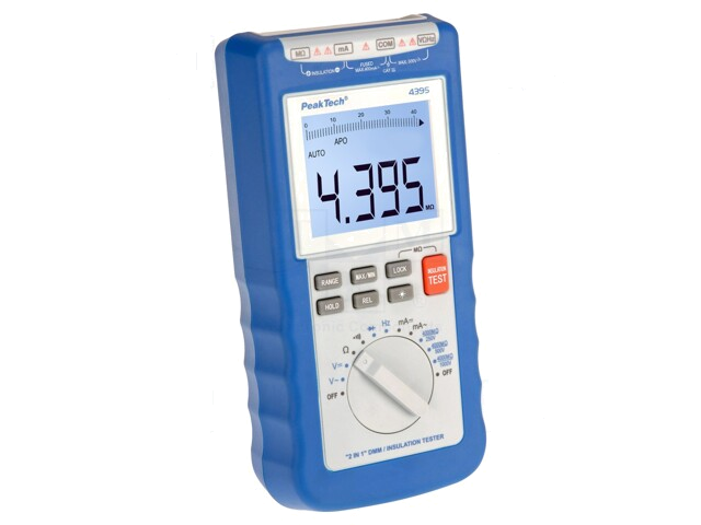 Meter: isolatieweerstand; LCD; 3,75 cijfers (4000); 100x200x56mm