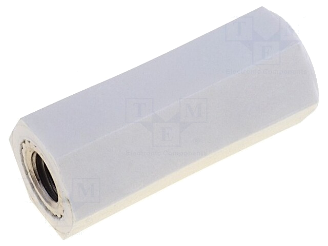 Isolatiebus; Int.schroefdraad: M3; L: 65mm; UL94V-2; Mat: polyamide