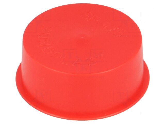 Afdekdopje; Lichaam: rood; Buitendiam: 49,6mm; H: 19,4mm; Mat: LDPE