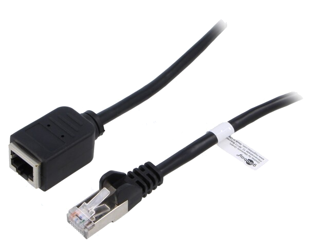 Verlengstuk RJ45; F/UTP; 5e; koord; Cu; PVC; zwart; 1,5m; 26AWG