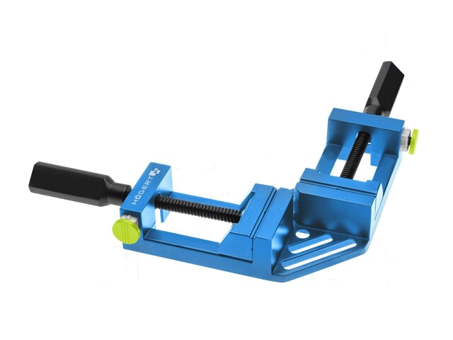 Machinebankschfroef; Bekbreedte: 75mm; hoek; aluminium
