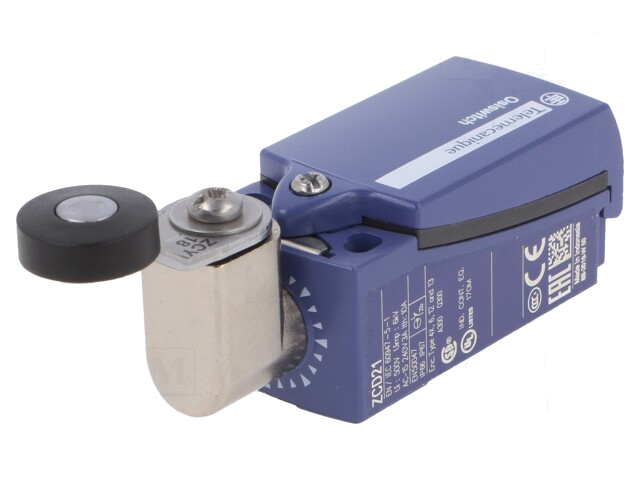 Eindschakelaar; hendel R 33mm, roller van kunststof Ø19mm