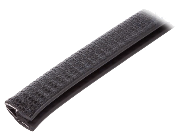 Randbescherming; PVC; L: 5m; zwart; H: 14mm; W: 10,5mm; -40÷90°C