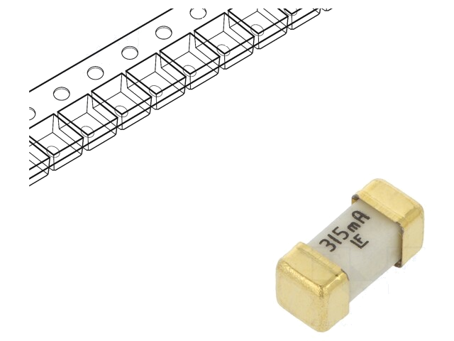 Zekering: smeltveiligheid; super snel; 315mA; 125VAC; 125V; 125VDC