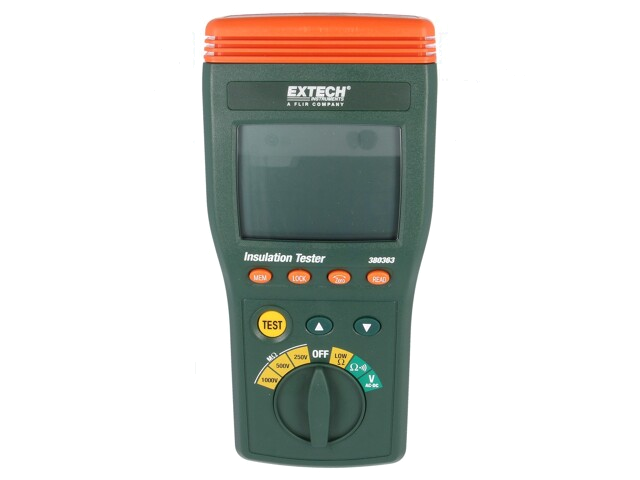 Meter: isolatieweerstand; LCD; 250V,500V,1kV; Staafdiagram: ja