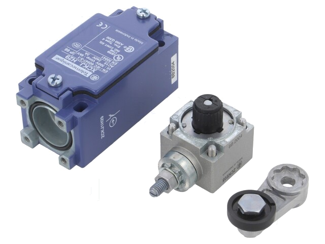 Eindschakelaar; hendel R 41mm, roller van kunststof Ø22mm