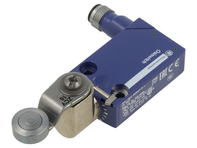 Eindschakelaar; hefboom R 34,4mm, metalen rol Ø16mm; NO + NC