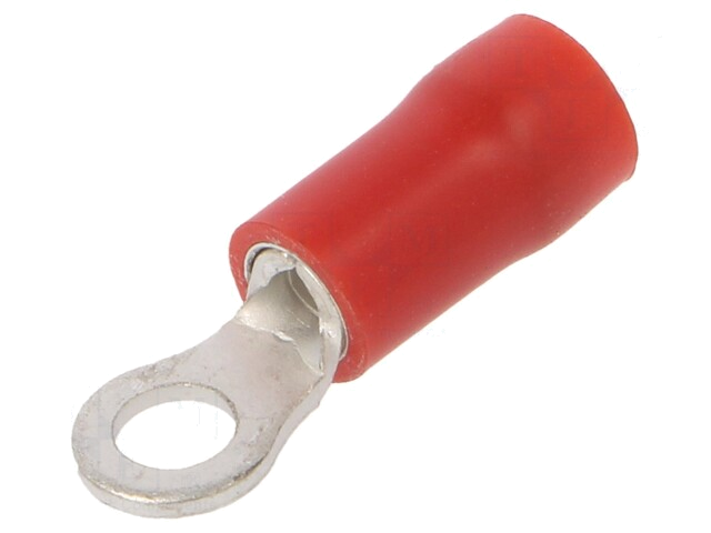 Uiteinde: oog; M3; Ø: 3,2mm; 0,25÷1,5mm2; klemmen; voor draad; rood