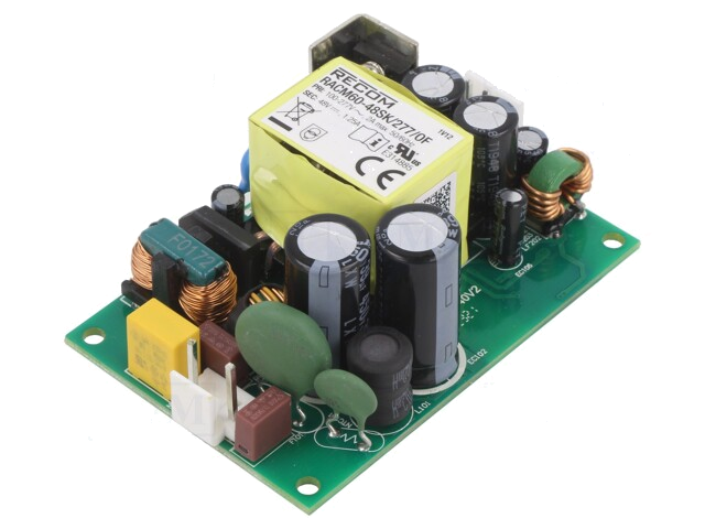 Voedingseenheid: schakelende; open; 60W; 80÷305VAC; 48VDC; 1250mA