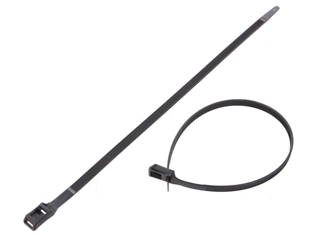 Kabelbinder; L: 367mm; W: 8,9mm; polyamide; 710N; zwart; Ømax: 100mm