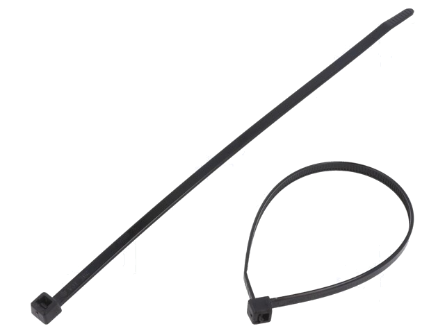 Kabelbinder; L: 200mm; W: 4,6mm; polyamide; 225N; zwart; Ømax: 50mm