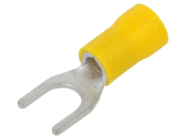 Uiteinde: vork; M6; Ø: 6,4mm; 4÷6mm2; klemmen; voor draad; geel