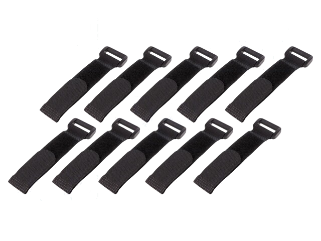 Klittenband kabelbinder; L: 150mm; W: 20mm; polyamide; zwart; 10st.