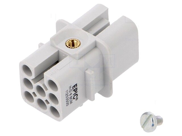 Connector: HDC; vrouwelijk; EPIC H-D; PIN: 9; 8+PE; maat H-A 3; 10A