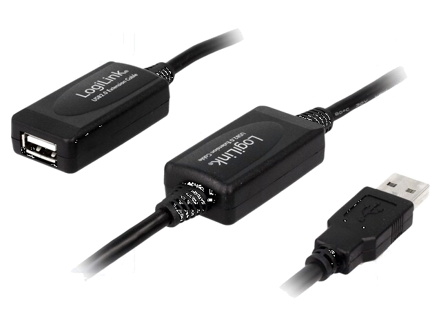 USB repeater; USB 2.0; USB-A aansluiting,USB-A-stekker; 20m