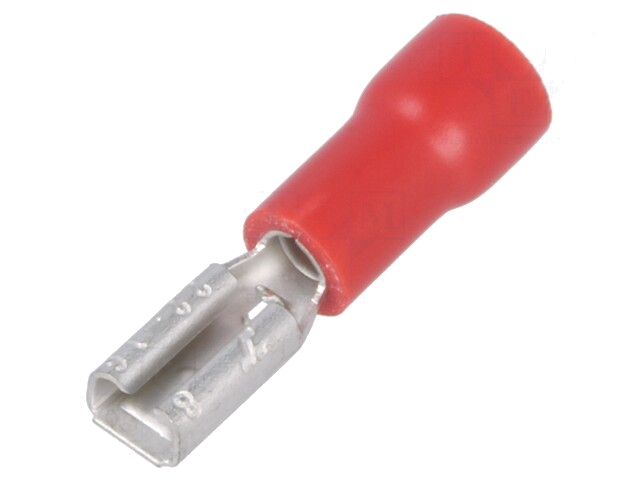 Connector: vlak; 2,8mm; 0,8mm; vrouwelijk; 0,5÷1mm2; klemmen; rood