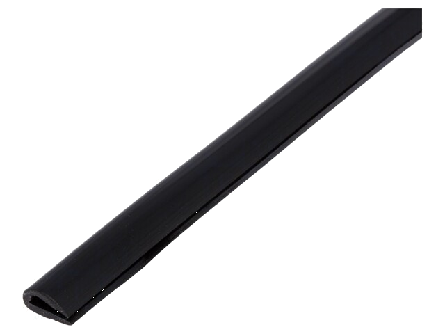 Randbescherming; PVC; L: 10m; zwart; H: 9mm; W: 5mm; -30÷70°C