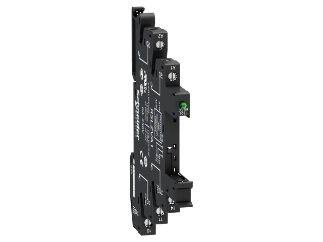 Socket; 6A; RSLZ2,RSLZ3,RSLZ5; op DIN-rail; schroefklemmen; Zelio