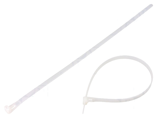 Kabelbinder; losmaakbaar; L: 350mm; W: 7,2mm; polyamide; natuurlijk
